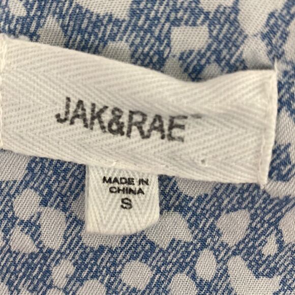 Jak & Rae white and blue sleeveless midi sundress size S - Picture 7 of 10